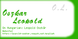 oszkar leopold business card